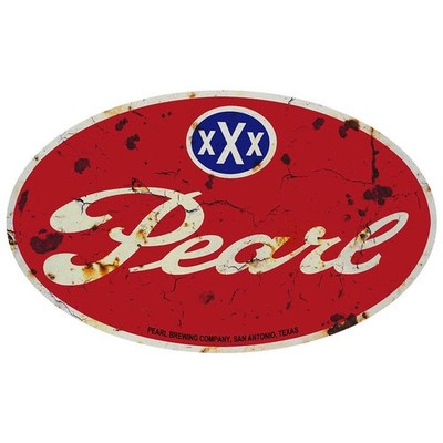 PEARL BEER SAN ANTONIO TX TEXAS 18'' HEAVY DUTY USA MADE METAL ADVERTISING SIGN
