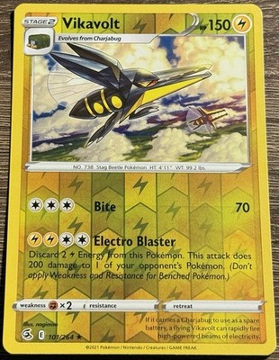 VIKAVOLT 101/264 FUSION STRIKE POKEMON (REVERSE HOLO) NM/LP (L)