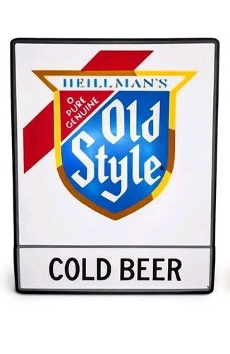 Old Style Cold Beer Vintage Inspired 3D Printed LED Light-Up Sign 9" Decor Lamp