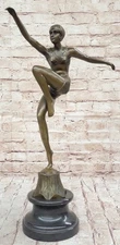 ART DECO BRONZE SCULPTURE STANCE AFTER DEMETRE CHIPARUS , Height 48 cm Figurine