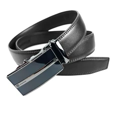 Genuine Leather Mens Ratchet Belt Belts For Men Adjustable Automatic Buckles