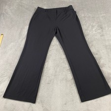 Fashion Nova Pants Women 1X Black Flare Leg Dress Polyester Rayon Spandex Office