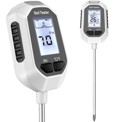 4-in-1 Soil Moisture Meter Digital PH Temp Sunlight Backlight LCD For Gardening