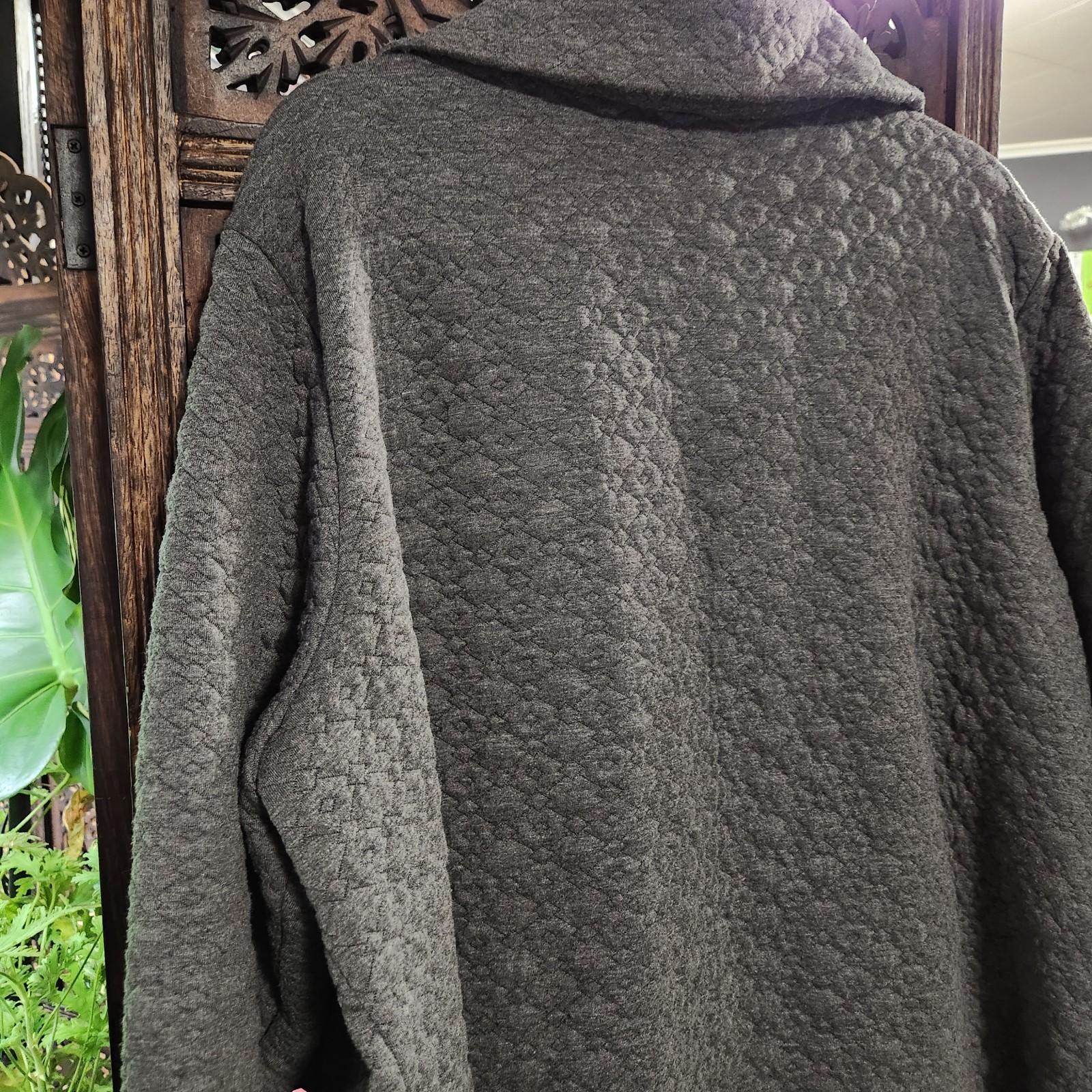 Ruby Rd Quilted Gray Full Zip Jacket Coat Women S… - image 12