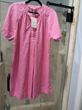 NWT Everlane The Popover Dress in Linen Pink Xs Minimalist Oversize