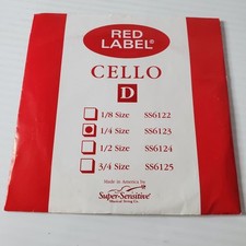 Red Label Cello D Single String 1/4 SS6123 6123 New Super Sensitive USA Made