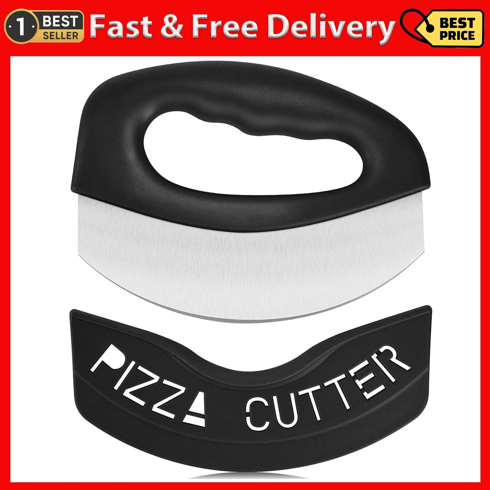 Heavy Duty Stainless Steel Pizza Cutter with Cover, Super Sharp Blad
Opens in a new window or tab