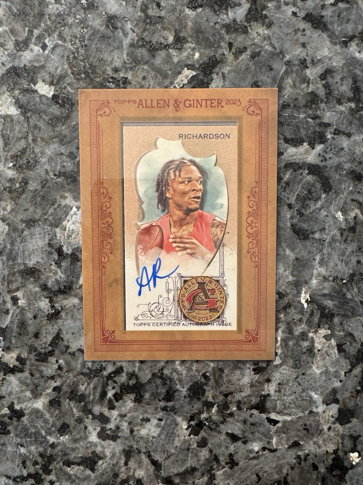 2023 Topps Allen & Ginter Anthony Richardson Framed Mini Auto Colts