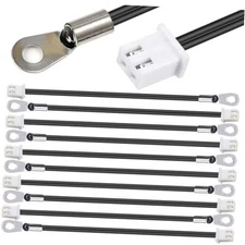 10 Pcs NTC Thermistor Temperature Sensor Probe 15.7Inch XH2.54-2P Plug 3950 B 