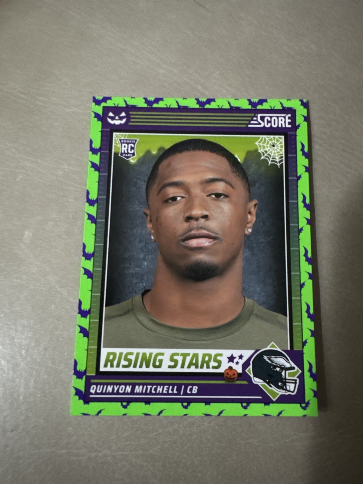 Quinyon Mitchell 2024 Score Halloween Green Bats Rising Stars #41 Eagles RC