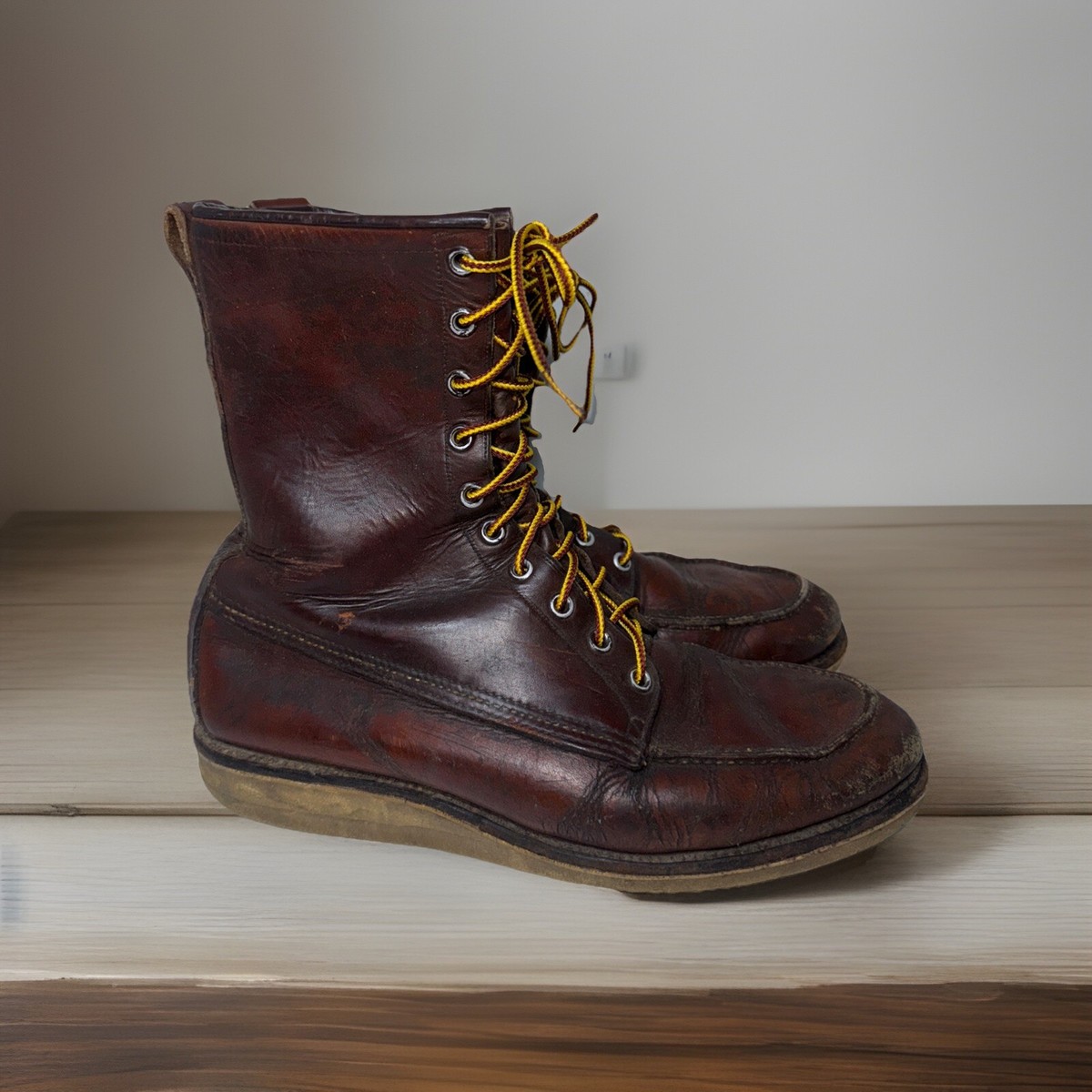 Vintage Red Wing Irish Setter 877 Leather Boots Mens Sz 9 D