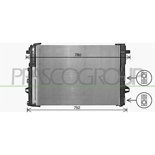 Condenseur climatisation Prasco ME424C001 radiateur de clim en aluminium Mercedes Benz