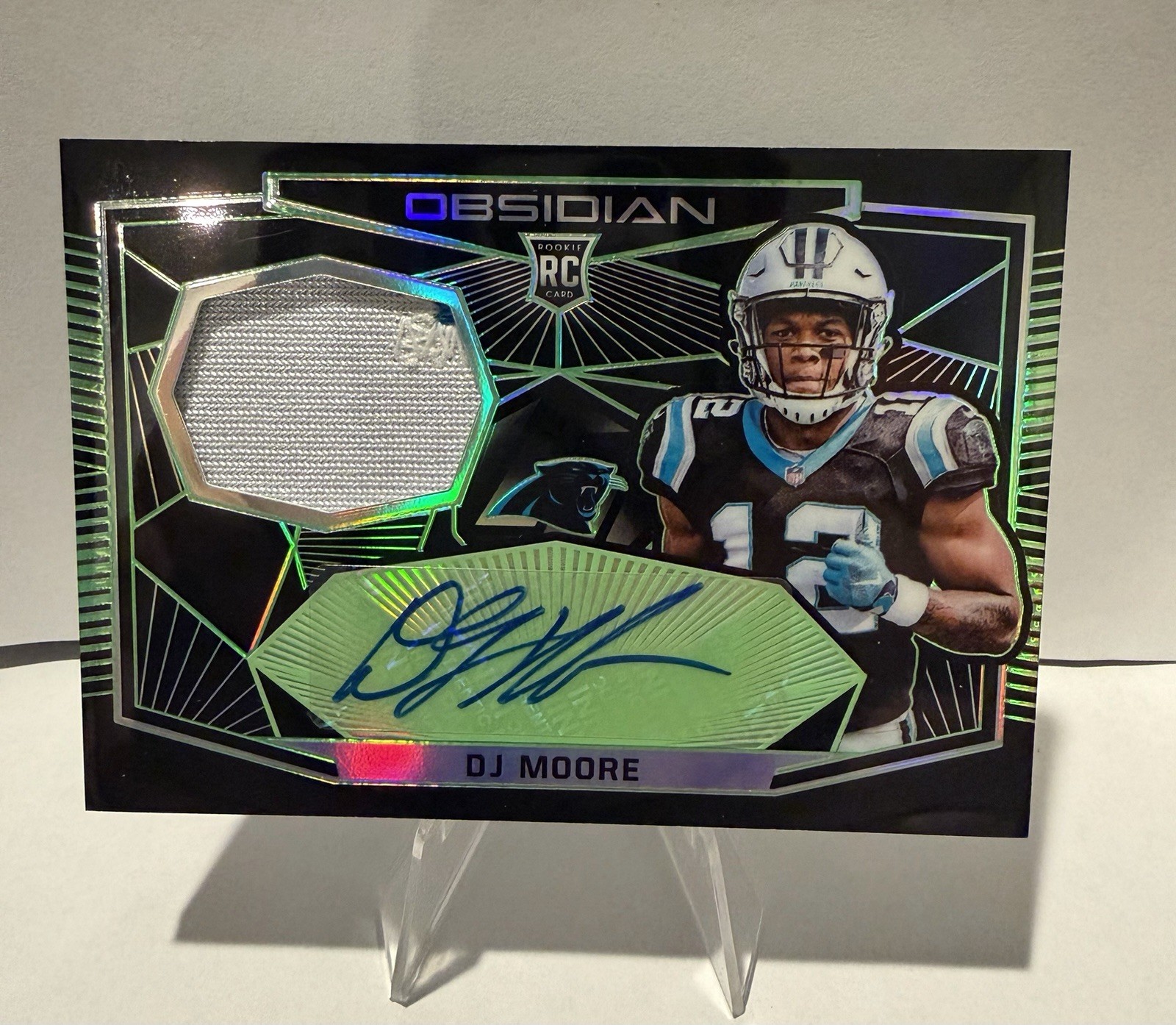 DJ Moore Panini Obsidian Rookie Jersey Autographs #RJDJ Electric Etch