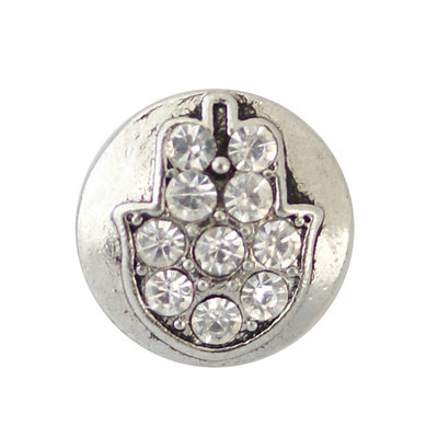 1 PC 12MM Brown Rhinestone Silver Charm for Candy Snap Jewelry KB3225 CC0535