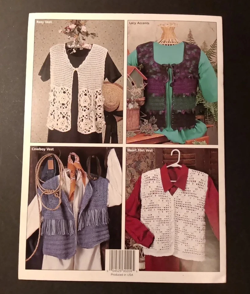 CROCHET WEEKEND VESTS 6 QUICK-STITCH DESIGNS - Image 2 of 2