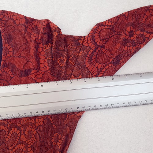 Vestido midi Desigual para mujer línea A talla S manga larga bordado rojo Boh... - Imagen 19 de 19