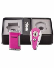 XiKAR 915PK Allume Double Flame Lighter and Xi1 Limited Edition Cutter Gift Box