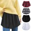 Boolavard Women's Mini Shirt Adjustable Tail Skirts Blouse - Foto 6