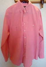 Chaps Ralph Lauren 16 34/35 Orange Men's Button Down