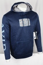 Avid Fishing Men's Hoodie Rough Waters High Performance Sweatshirt Navy Heather