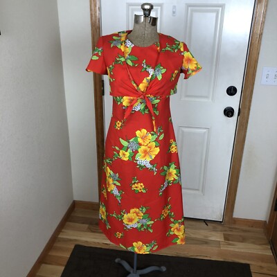 Vintage 1960s Darina Honolulu Red Floral Dress | eBay Vintage 1960s Darina Honolulu Red Floral Dress | eBay