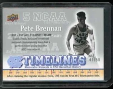 2010-11 Upper Deck North Carolina Parallel #150 Pete Brennan Timelines /50