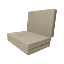 Twin Trifold Foam Bed, Shikibuton, Sleepover Ottoman Mattress 4 x39x 75 Tan