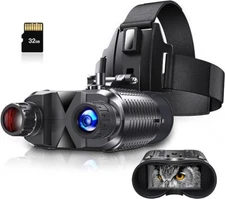 Night Vision Goggles Binoculars HD Digital IR Head Mounted Hunting Rechargeable