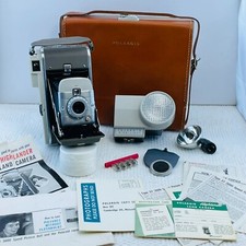 Polaroid Land Camera 80B Leather Briefcase Flash Accessories EXCELLENT CONDITION