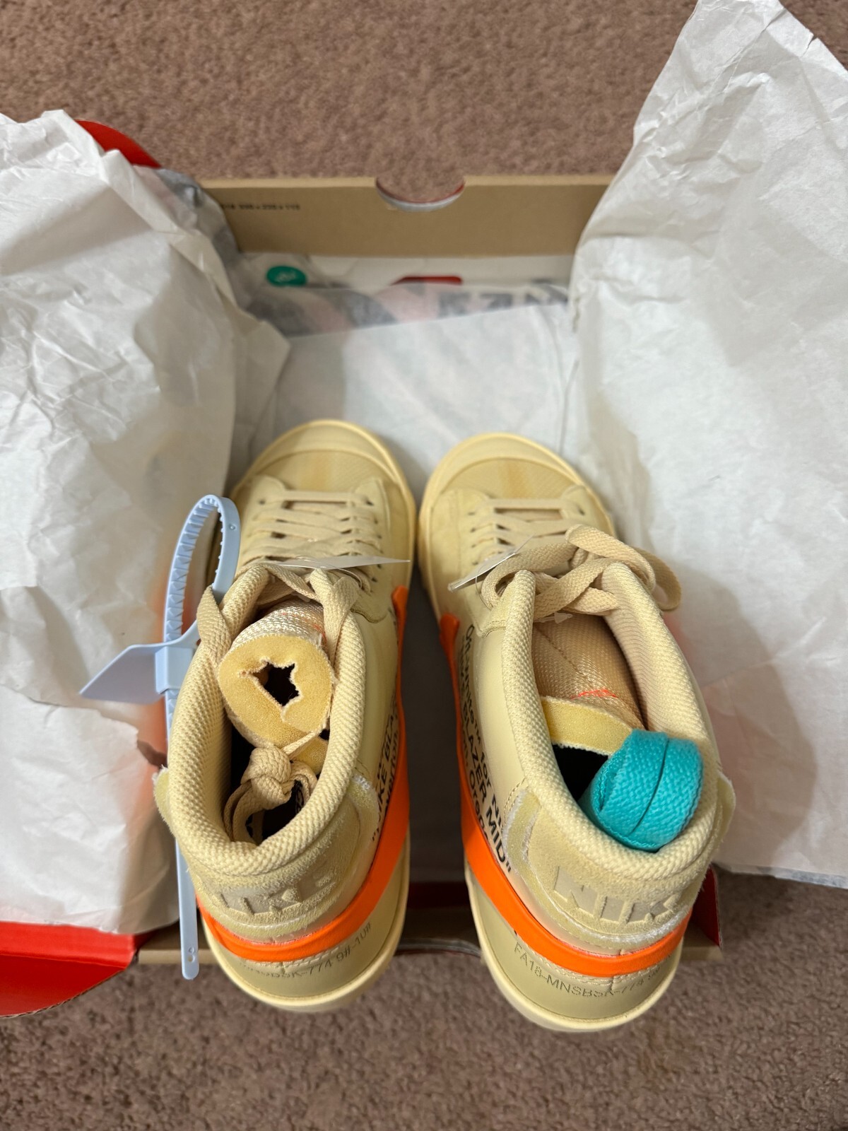 OFF WHITE X NIKE Nike Blazer Mid x OFF WHITE All Hallows Eve nuovo taglia 10