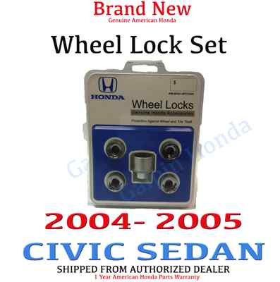 2004- 2005 Honda CIVIC SEDAN New Genuine Wheel Lock Set[08181