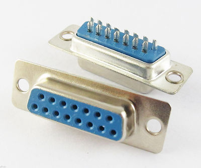 100pcs 2 Rows DB15 D-Sub 15pin Female Solder Serial Port Connector for PC Use