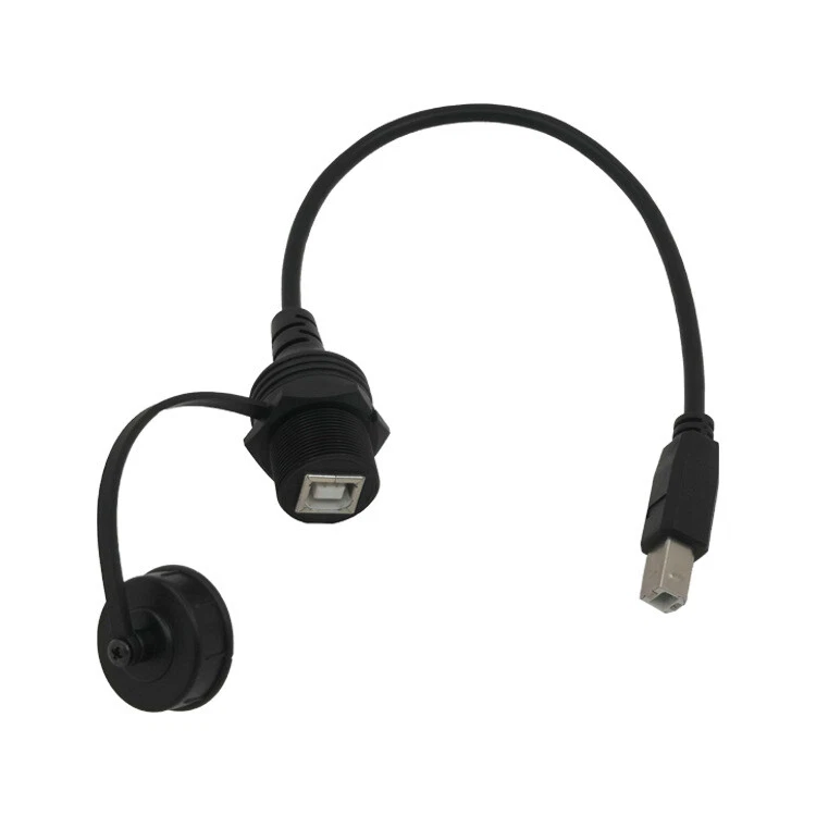 USB 2.0 Type B Panel Mount Printer Extension Cable, Male to Female - 0.3m - Image 4 of 4