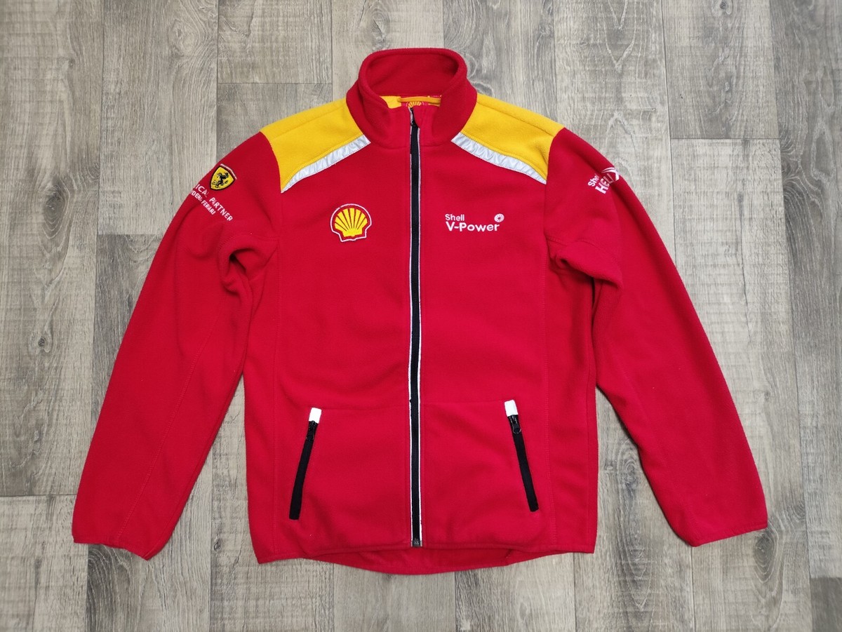 Ferrari Vintage Full Zip Fleece Red Unisex Jacket Sweater Size S