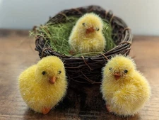 Sisal Resin  Chicks With Nest Easter