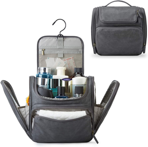 Neceser, bagsmart viaje Dopp Kit Con Gancho Colgante, Kit de viaje grande  Leath | eBay