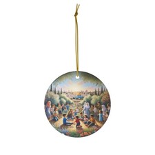 Hanging Ceramic Christmas Tree Ornament Charm - Garden of Hope