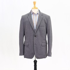 Tasso Elba 46R Gray Sport Coat Blazer Jacket Solid 2B Polyester