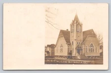 RPPC Church Reinbeck Real Photo Iowa P27A