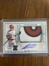 /75 2021 Leaf Trinity Blaze Jordan Red Sox PA-BJ1 Platinum PREMIUM Patch AUTO