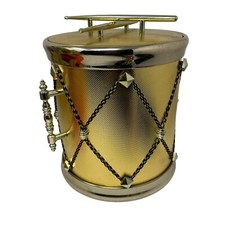 Decorative Brass Drum Table Ice Bucket With Lid Drumsticks For Christmas Parties