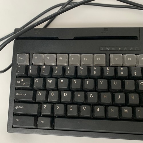 Toshiba 3AC00985700 MANPOS Keyboard POS w 2 Keys Credit Card Swiper Wires WORKS - Picture 5 of 18