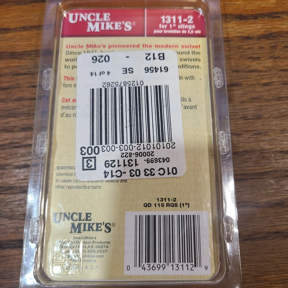 UNCLE MIKE'S QD 1" SUPER SWIVELS for Most Bolt Action Rifles Part 1311-2, NEW - Image 4 of 4