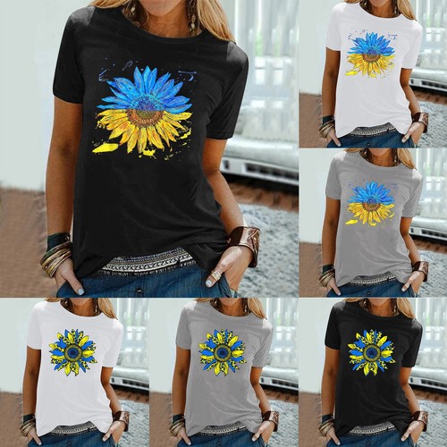 Womens Tunic Tops For Leggings Women Sport Shirts Short Sleeve |