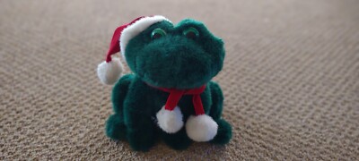 Frog Plush Croaks Jingle Bells Christmas Fun World Freddy NWOT
