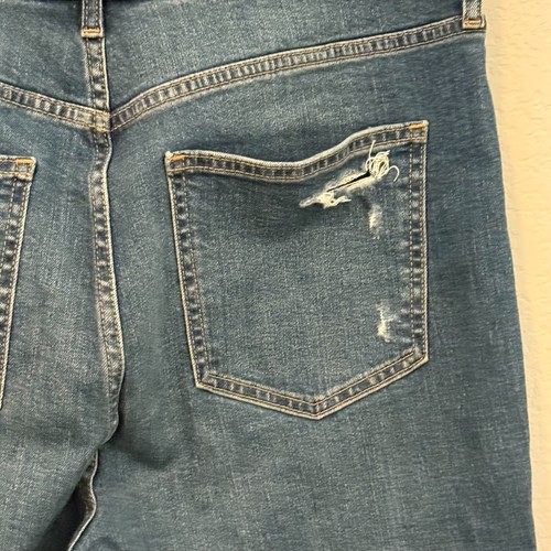 Jeans donna Gap vintage slim cielo vita alta denim effetto invecchiato taglia 33/16R - Foto 6 di 9