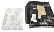 Lot of 10 Angora Subway Polished Marble Mosaic Tiles CRACKED/CHIPPED 11.81"