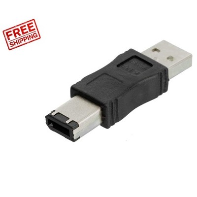 Firewire IEEE 1394 6 Pin to USB A Male Adapter - Compact & Reliable Connection