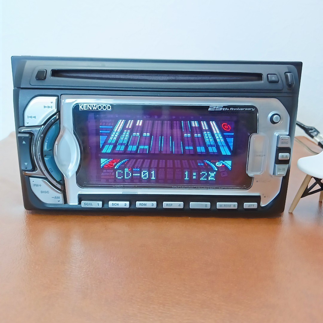 KENWOOD DPX-5025M CD MDレシーバー Kenwood DPX-5025M 2DIN Car Audio CD MD Receiver DSP 25thAnniv Used