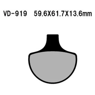 For Harley-Davidson Cross Bones 08-11 Front Organic Semi-Metallic Brake Pads Foto 2 de 2